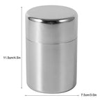 Tyenaza Tea Canister, Stainless Steel Tea Tins, Textured Tea/Coffee/Sugar Canisters, Canister Home Kitchen Canisters for Tea Coffee Sugar Storage(s) - size: s