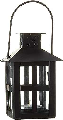Kate Aspen Luminous Black Mini-Lantern Tea Light Holder