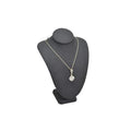MOOCA Small Linen Covered Wood Jewelry Display Necklace Chain Jewelry Bust Display Holder Stand, Necklaces Mannequin, 7 1/4 in Height, Black Linen - color: 8) Black Linen, 1 piece