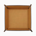 siduater Valet Tray Desktop Storage Organizer, Vegan Leather Catchall Tray Bedside Vanity Tray Nightstand Caddy Holder for Remote Controller, Watch, Keys, Phone, Wallet, Sunglasses, Jewelry, Khaki - color: Khaki