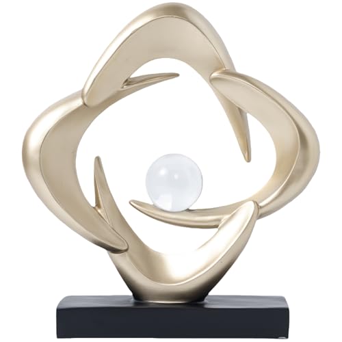 Abstract Sculpture Art Home Decor Accents Modern Decorative Objects for Living Room Shelf Coffee Table TV Stand Cabinet Office Decor Accents (Gold) - color: Gold