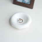 White Donut Shape Ring Dish Jewelry Tray Organizer, Ceramic Accent Tray for Vanity, Small Decorative Trinket Dish - size: Donut