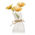 WHJY Glass Purse Vase for Flowers, Glass Bag Vase, Matte Aesthetic Flower Vase Unique Home Décor for Wedding, Dinning, Bookshelf - size: Small