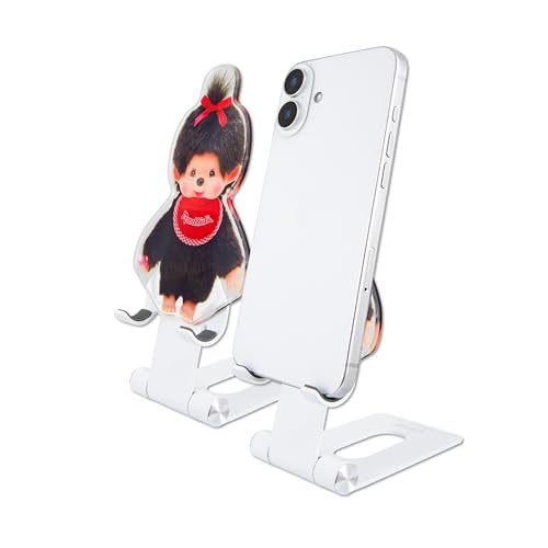 Sonix x Monchhichi Character Phone Stand | Adjustable Cell Phone Holder, Desk Stand, Dock | Monchhichi Girl - color: Monchhichi Girl
