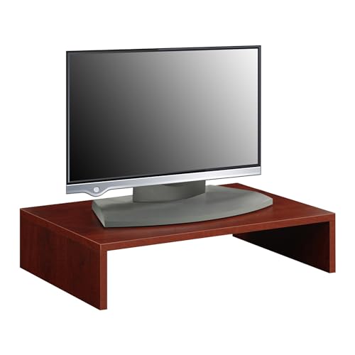 Convenience Concepts Designs2Go Small TV Riser 23.75", for TVs up to 26" - Contemporary TV or Computer Riser for Living Room, Modern Office, Den, Cherry - color: Cherry, size: Small