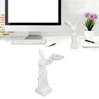 GLOGLOW Desktop Decorative Items Unique Design, Durable Material with AntiSlip Pad for Living Room, Office, Study Room Decor Sculpture Figurine, Nan (BS1055 medium white) - size: BS1055 medium white