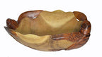 WorldBazzar Huge Hand Carved Two Tone Mahogany Wood Nautical TwoTurtles on Bowl