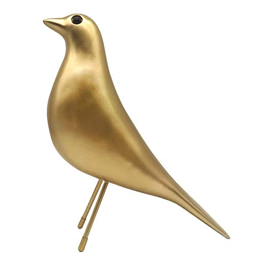 Mid-Century Sculpture Home Bird Decor - Office House Desk Dove Ornament Arts Gift Replica (Gold) - color: Gold