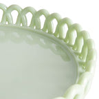 Martha Stewart Highbrook 8.5" Handmade Jadeite Glass Cake Stand - color: Green (8.5"), size: 8.5" w/o Glass Dome