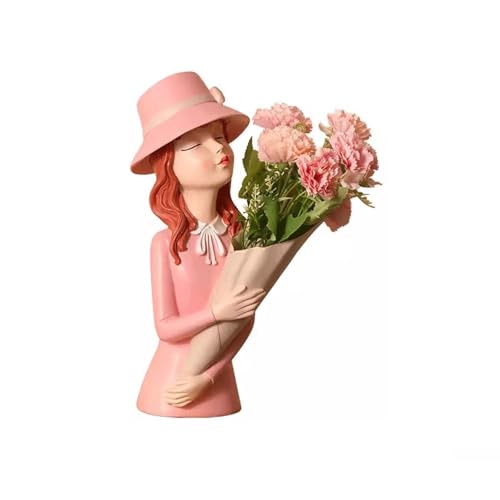 Statue Decorations Entrance Foyer, Girl's Room Decoration, TV Cabinet, Living Room, Coffee Table, Light Luxury Home Decoration, Housewarming Gifts Home Decor Object(Pink)