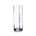 WGV Square Block Bud Vase, Width 2", Height 8", Clear Skinny Narrow Standard Floral Container Centerpiece for Wedding Party Event Home Office Decor, 1 Piece - size: 2"x8"H Block