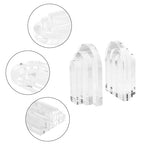 Kitcom Decorative Bookends for Books, Set of 2, Heavy Duty Book Holders Stopper for Shelves, Bookshelf, Bookcase, Office Desk, Home Decor, Aesthetic Layered Arch Design, Clear