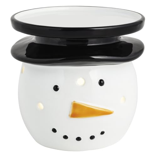 Mud Pie Christmas Snowman Light-Up Pillar Holder