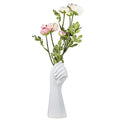Human Body Ceramic Hand Vase, Arm Body Shaped Small Flower vase Modern Aesthetic Decorative White Ceramic vases for Home Living Room décor
