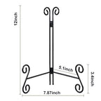 Plate Stand, 12 Inch Plate Holder Display Stand 2 Pack, Black Metal Picture Stand Picture Frame Easel for Home Office Exhibition Reception - size: 12 Inch - 2Pack