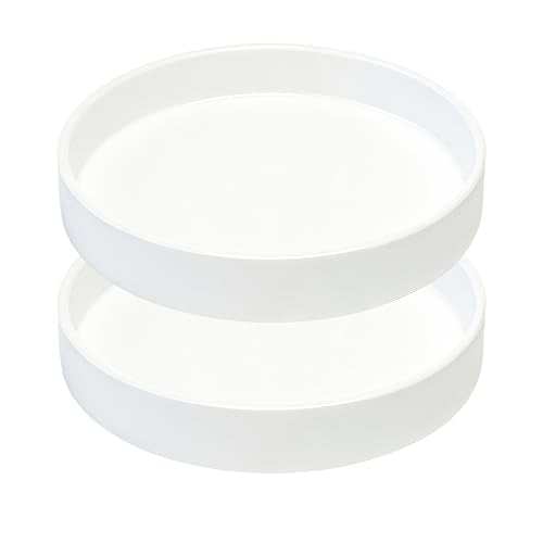 2 Pack 10 inch Plant Saucer Drip Tray, Heavy Sturdy Plastic Planter Flower Pot Drainage Tray Plate Saucers for Indoor Outdoor Garden, Plant Water Drip Trays for pots Base (10", Creamy White) - color: Creamy White, size: 10" - 2Pcs
