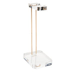 RUSSELL+HAZEL Acrylic Headphones Stand, Headset Holder, Office Accessories, Clear Acrylic with Gold Hardware, 4” x 5” x 10.5” (93922)