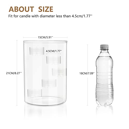 Glass Hurricane Candle Holder for Tea Light, Clear Cylinder Pillar Candle Holder for Table Centerpiece Decorations, Hurricane Glass Candle Holders for Dining Room Wedding Parties Home Decorations - size: Size.02