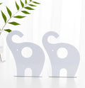 Wendin 1pair Cute Elephant Nonskid Bookends Art Bookend (White) - color: White