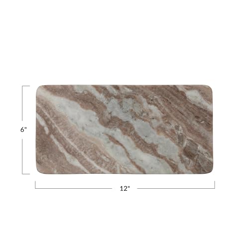 Bloomingville Marble Food Serving Tray, Beige and White - color: Beige/White