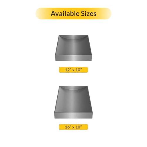 Brixwell Standard Counter Top Deal Tray, Stainless Steel Construction, 12" Width x 10" Depth x 2" Height, Rectangular Countertop Transaction Tray, Brushed Stainless Steel Finish - size: 12" x 10" x 10"