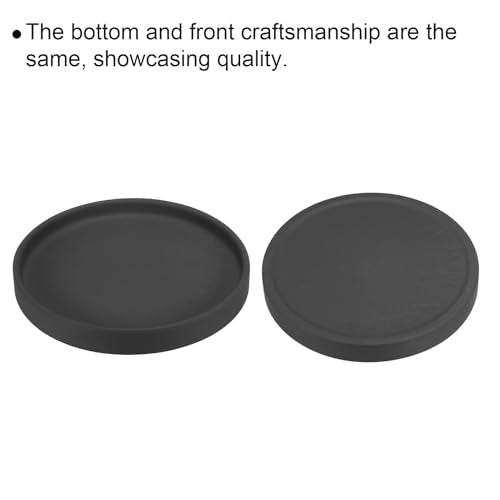 PATIKIL 6 Inch Round Ceramic Plant Saucer, Plant Saucer Tray Flower Planter Drip Tray for Indoors Outdoors Patio Balcony, Black - color: Black