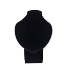 Portrait Jewelry Stand Pendant Jewelry Display Stand Wooden Portrait Neck Model Necklace Holder Stand for Selling - color: Black