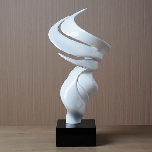 HAUCOZE Modern Home Decor Abstract Sculpture Art Collectible Statue Table Centerpiece Gift for Living Room Office Polyresin 16.0 Inch