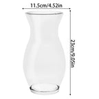 DARENYI Clear Flower Vase, 4.5" Dia 9" H Crystal Transparent Glass Vase Modern Decorative Vase for Flowers, Glass Flower Posy Holder for Home Office Centerpiece Decor - size: 4.5" Dia 9" H