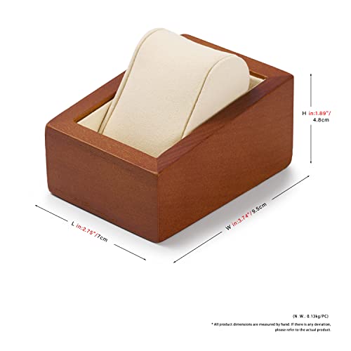 Solid Wood Watch Organizer - Display Case & Stand for Men's Watches & Bracelets - color: WHITE WATCH BOX