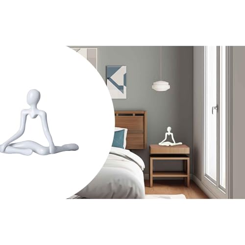 Modern Abstract Sculpture for Home Decor Contemporary Art Statue Minimalist Decorative Figure - color: White