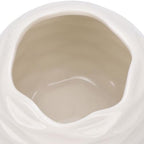 Generic Scented Candle Holder, Ceramic Nordic Minimalist Hand Cast Texture, with Heat Proof Premium Material, for Living Room Dining Table Bedroom Decor (White)