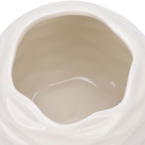 Yosoo Ceramic Candle Holder, Nordic Minimalist Scented Tea Light Holder with Hand Cast Texture for Living Room Dining Table Bedroom Decor (White)