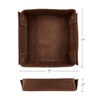 Hide & Drink, Leather Catchall Change Keys Coins Jewels Box Tray Big Storage, Handmade :: Swayze Suede - color: Swayze Suede