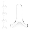 Boloyo 60-Degree Angle Acrylic Plate Display Stand , 3 Inch 5PC Clear Acrylic Display Holder Easel Base for Home Office Kitchen School Art Display - color: 60-Degree Angle, size: 3 inch(5PC)