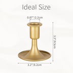 Gold Candle Holders Candlestick Holders: Set of 24 Candle Taper Holders Metal Candle Holders for Candlesticks for Wedding Centerpiece Party Chrismas Mantel Home Decor - size: 24Pcs