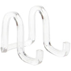 Plymor Clear Acrylic Ribbon-Style Display Easel, 1.875" H x 1.75" W x 2.625" D - size: 1.875" x 1.75" x 2.625"