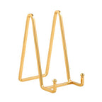 Plate Holder Easel Display Stand - 6 inch Metal Plate Stands for Display - Tabletop Picture Stand - Gold Iron Easels for Display Pictures | Photo Frames | Book | Decorative Plates | Plaque - 4 Pack - size: 6 inch-4