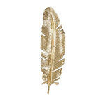 Deco 79 Polystone Bird Home Wall Decor Large Metallic Feather Wall Sculpture, Wall Art 14" x 3" x 47", Gold - size: 14" x 3" x 47"