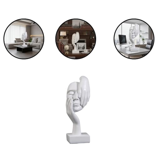Abstract Sculpture for Home Decor - Modern Abstract Sculpture for Office and Interior Spaces - color: Model B-white, size: 6.5x5x17 cm