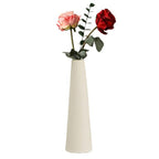 21CM Ceramic Bud Vase Small Narrow Neck Vase Conic Decorative Single Stem Floral Home Decor Centerpiece for Home Wedding Bedroom Living Room Office Table Decoration(Beige)