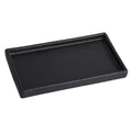 Bathroom Vanity Tray - 11'' Ceramic Rough-Textured Rectangle Countertop Tray, Heavy-Duty Perfume Organizer Plate, Jewelry Ring Tray, Kitchen Soap Dispenser Stone Trays, Black - color: Black