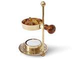 Resin Incense Burner – Dual Use Tea Light or Charcoal Heated | Adjustable Brass Design for Frankincense, Myrrh & Copal | Spiritual Gift for Home Fragrance - color: Brass Burner Candle Heated