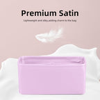 DGAZ Silk Purse Organizer Insert For Hermes Geta bags，Silky Smooth Bag Organizer，Luxury Handbag & Tote Shaper(Mauve Sylvestre) - color: Mauve Sylvestre