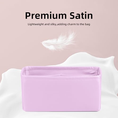 DGAZ Silk Purse Organizer Insert For Hermes Geta bags，Silky Smooth Bag Organizer，Luxury Handbag & Tote Shaper(Mauve Sylvestre) - color: Mauve Sylvestre