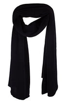 Love Cashmere Women's 100% Cashmere Wrap Scarf - hand made in Scotland RRP $350 - color: Black