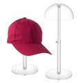JUESHA Clear Acrylic Hat Display Stand Height Adjustable, Countertop Hat Holder for Baseball Caps Cowboy, Wig Head Counter Stand for Closet (PATENT PENDING) - size: Standard