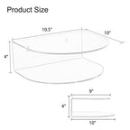 HMYHUM Acrylic Floating Nightstand Set of 2, Wall Mounted Bedside Table for Bedroom, Hanging, 8 lbs Load, 10.5" L x 10 "W x 4" H, Clear