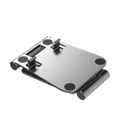 Cell Phone Stand for Desk Phone Holder Foldable Portable Adjustable Cradle Dock Compatible with iPhone 17 16 15 14 13 Pro Max, iPhone 12 11 Plus SE XS XR 8 7, Office Desk Travel Accessories, Silver - color: Silver