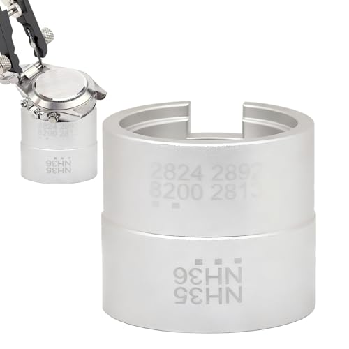 Watch Movement Holder, Double-Sided Repair Mount, Small Size Clock Stand Lightweight Travel, Metal Material Sturdy Stable Design, Watch Accessory Professional Collectible Display - color: Silver